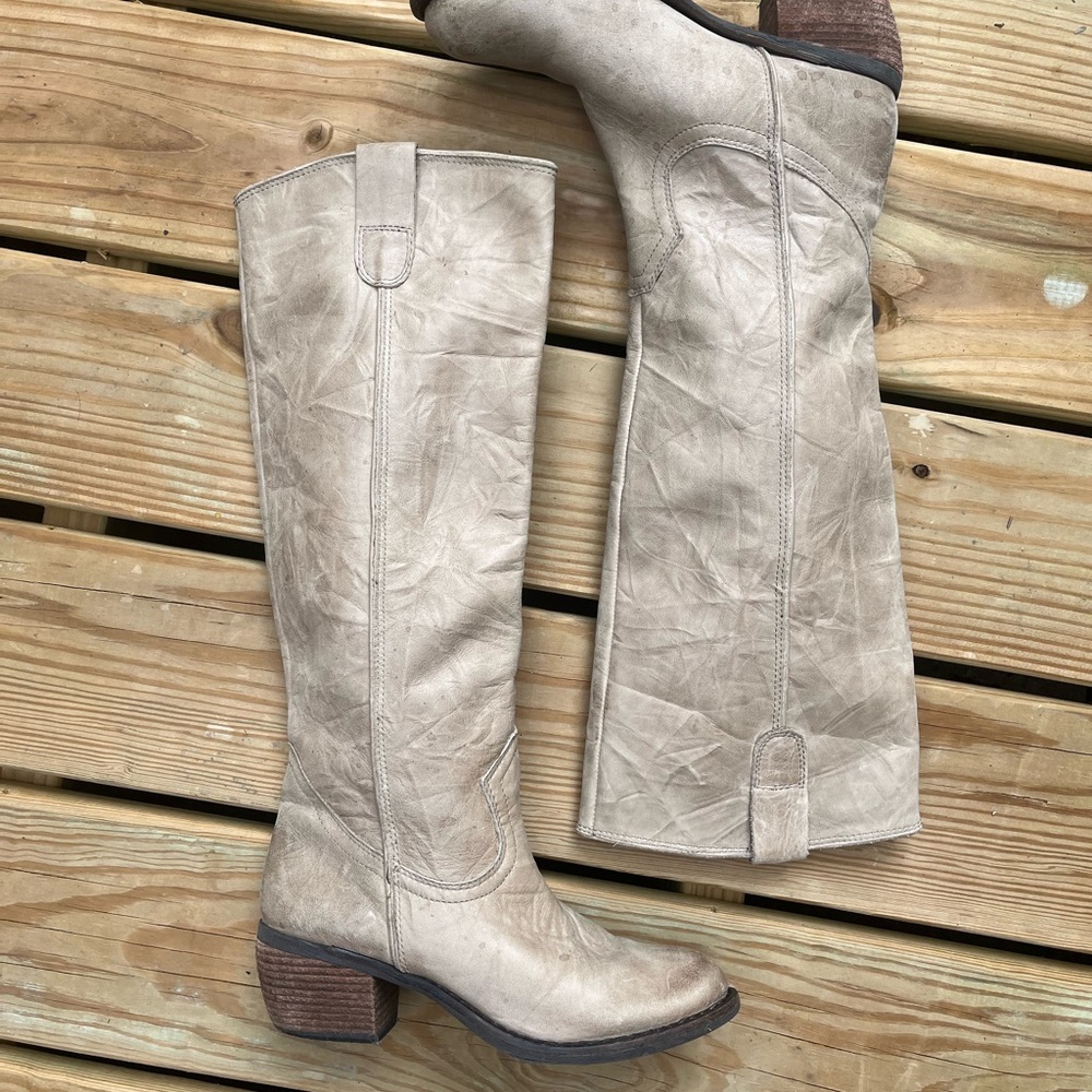 Cream riding boots